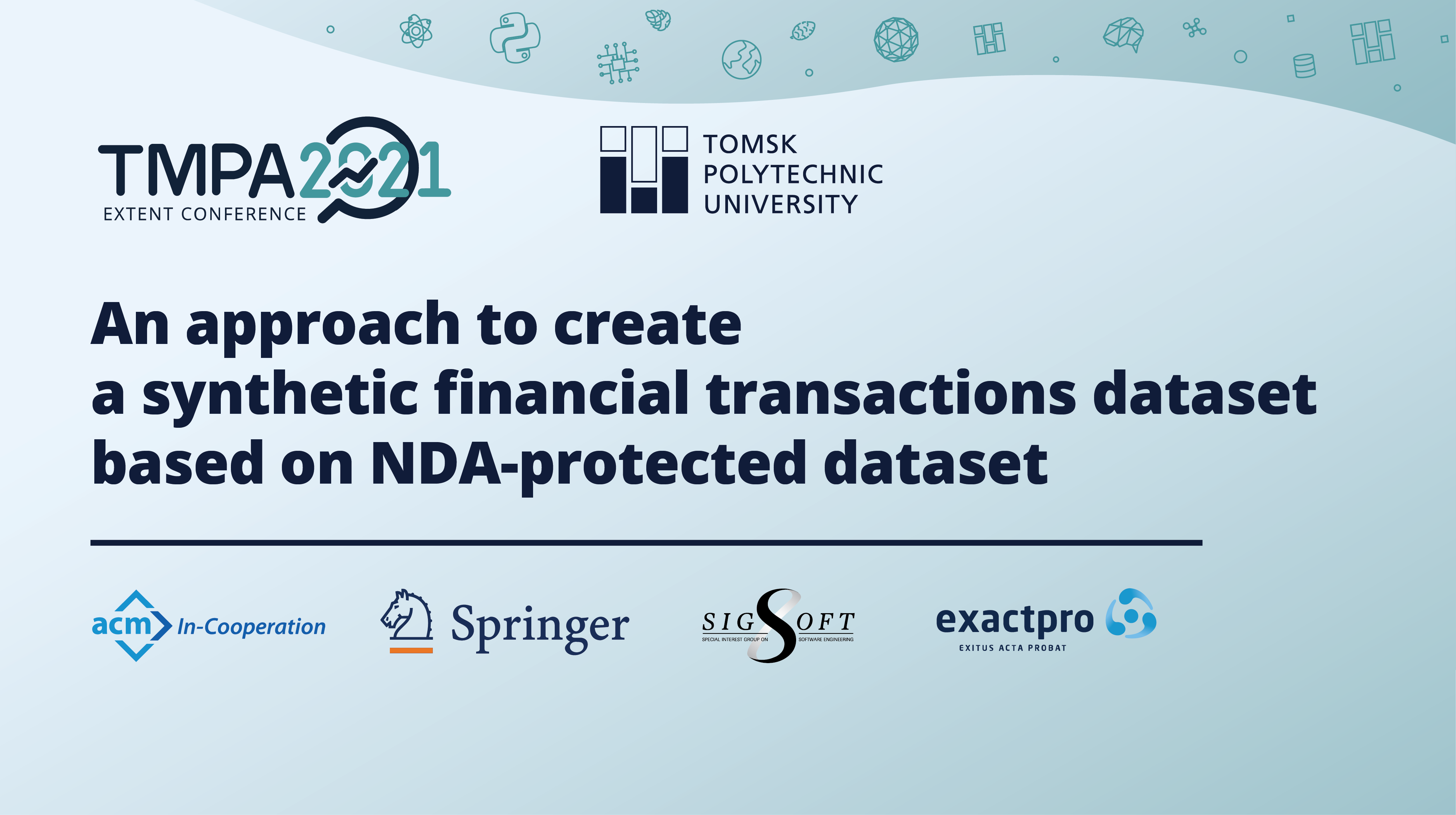 An approach to create a synthetic financial transactions dataset based on NDA-protected dataset