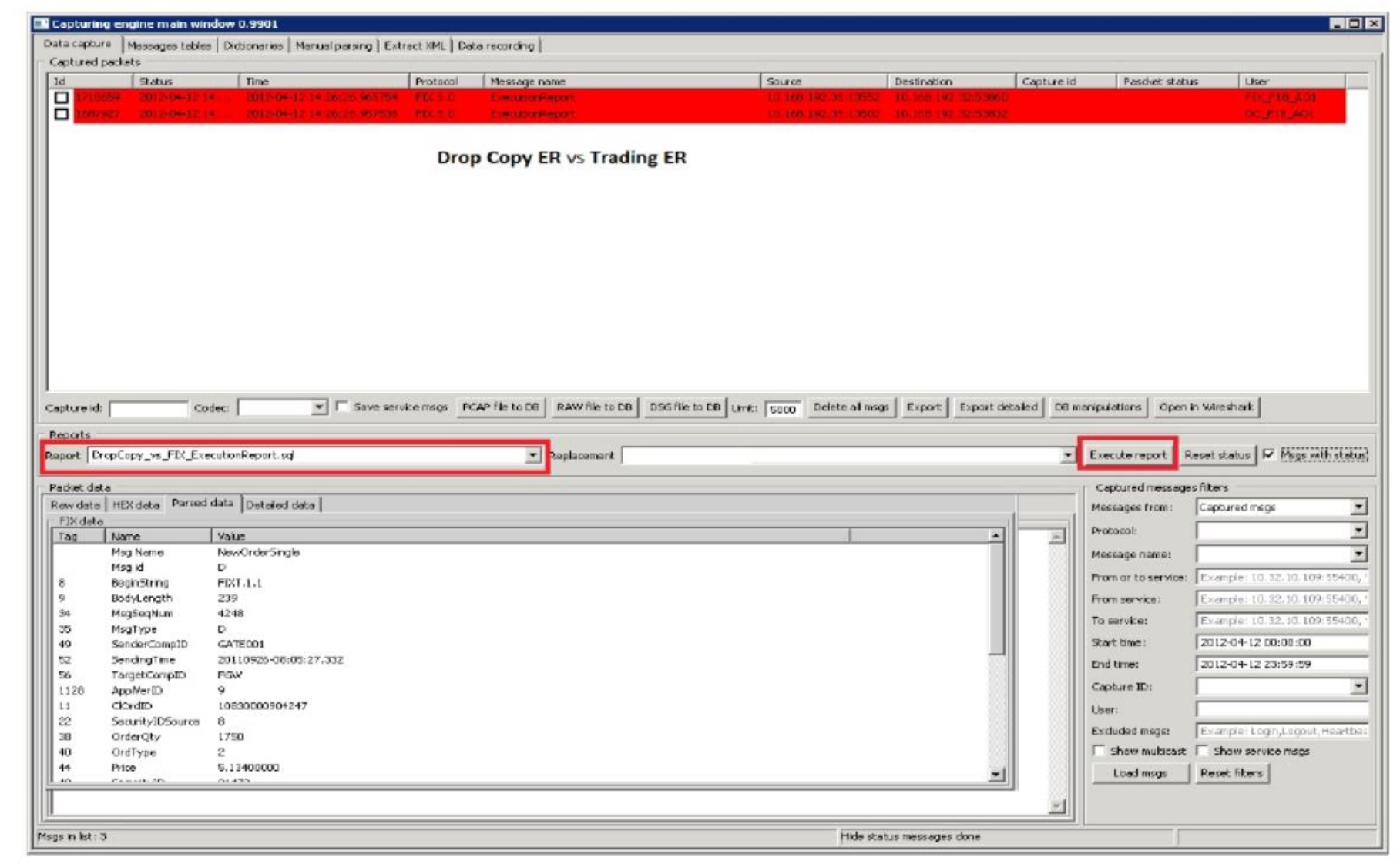 Trading system user interface