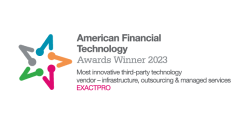 
<span>Exactpro wins 'Most Innovative Third-party Technology Vendor – Infrastructure, Outsourcing, and Managed Services' in the American Financial Technology Awards 2023</span>
